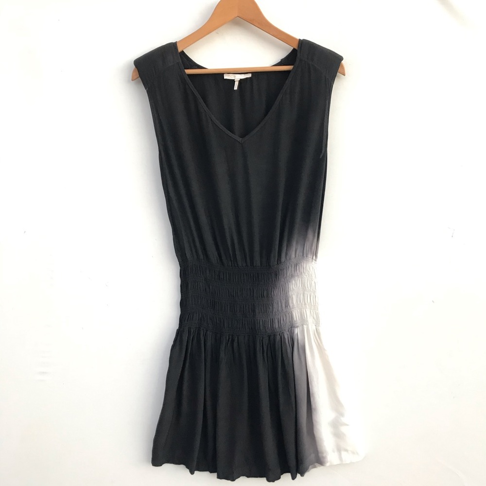 Maje Ombré Dress In Black and White